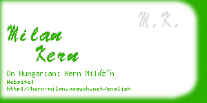 milan kern business card